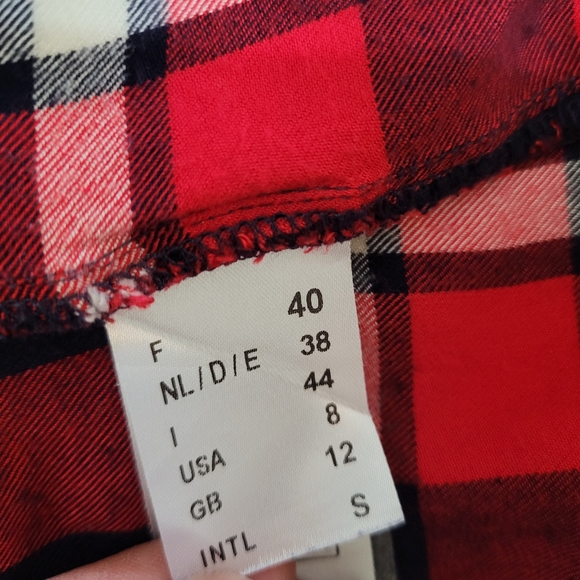 Saint James Plaid Button down top - Picture 7 of 7